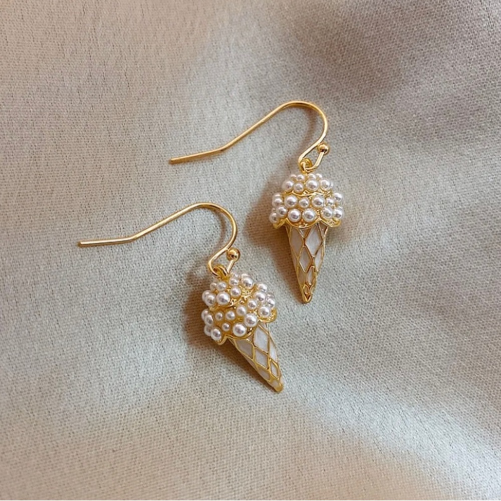 Cute Trendy Drop Dangling Ice Cream Earrings Accessories Jewelry